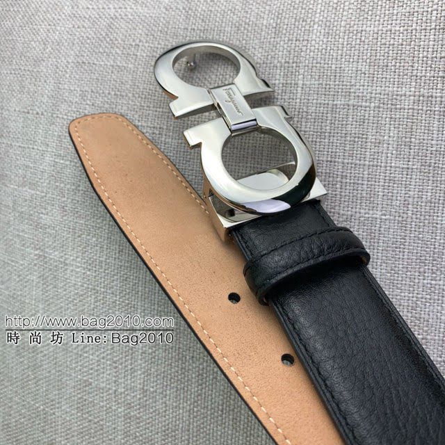 菲拉格慕男士皮帶 Ferragamo雙面牛皮紋理腰帶  jjp1918